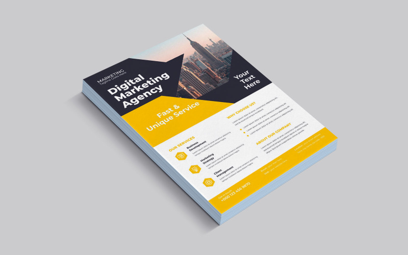 Modern Professional Resume Writing Services Marketing Flyer Corporate Identity