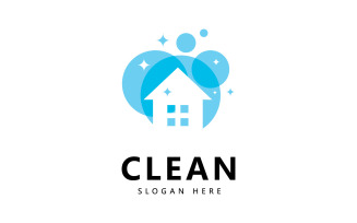 Clean and wash creative symbols company cleaning services graphic design V2