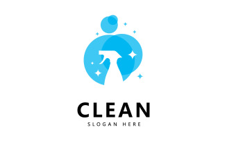 Clean and wash creative symbols company cleaning services graphic design V7