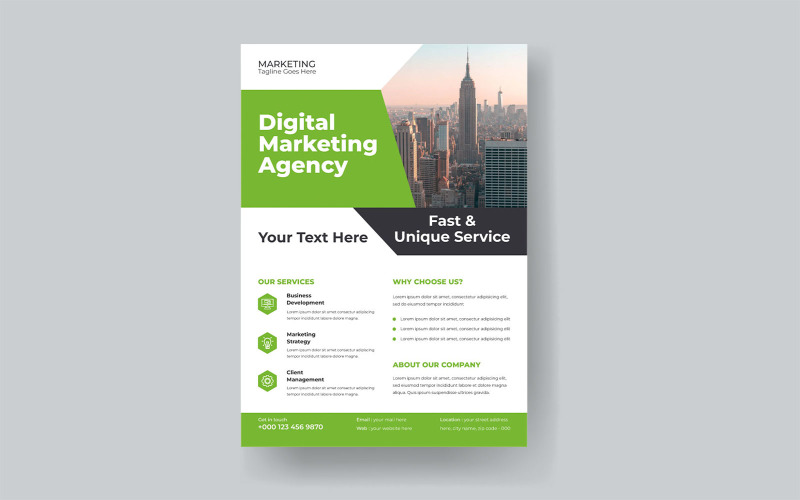 Modern Digital Marketing Agency Business Innovation Summit Flyer Corporate Identity