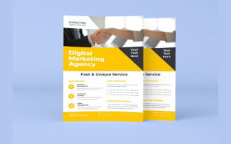 Modern Digital Marketing Agency Business Merger Announcement Flyer
