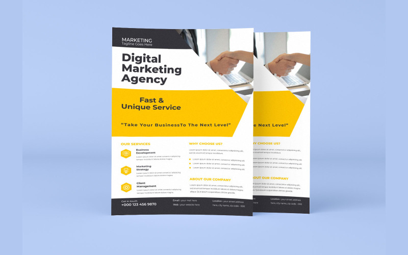 Modern Digital Marketing Agency Business Networking Mixer Flyer Corporate Identity