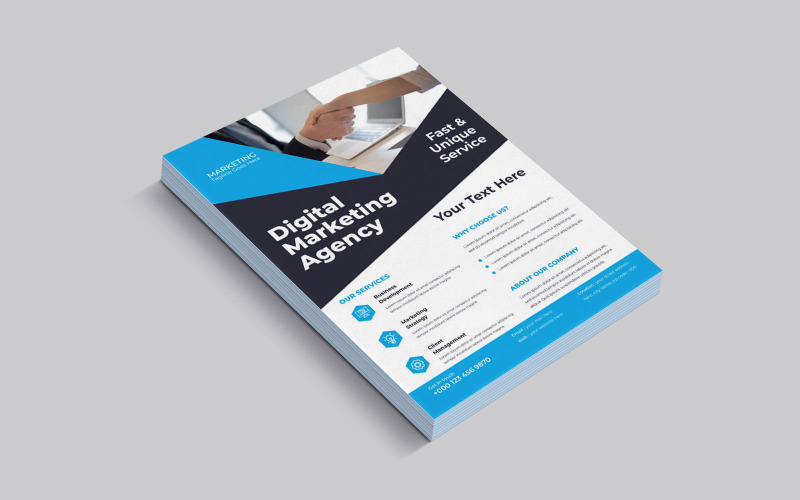 Modern Digital Marketing Agency Business Risk Management Seminar Flyer Corporate Identity