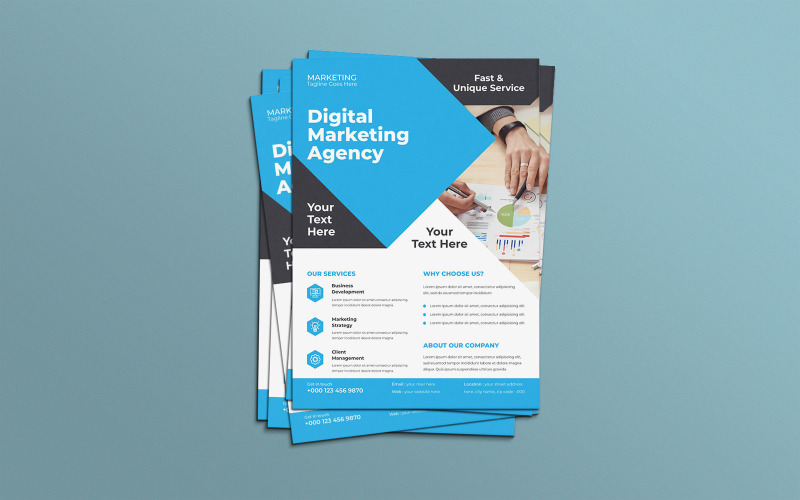 Modern Digital Marketing Agency Corporate Business Flyer Template Corporate Identity