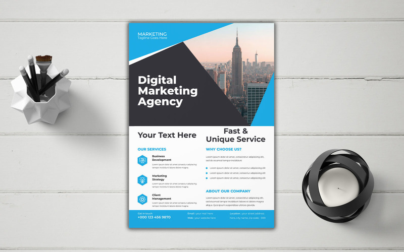 Modern Digital Marketing Agency Corporate Charity Event Flyer Corporate Identity