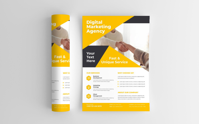 Modern Digital Marketing Agency Corporate Company Flyer Template Corporate Identity
