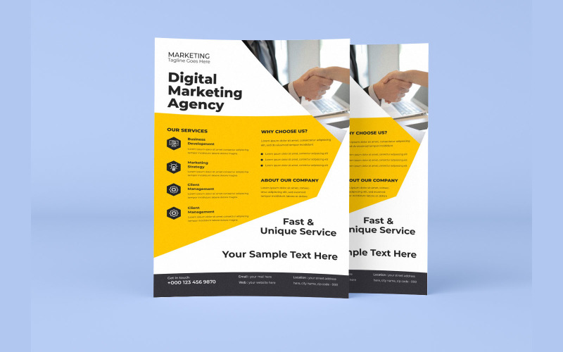 Modern Digital Marketing Agency Corporate Team Building Event Flyer Corporate Identity