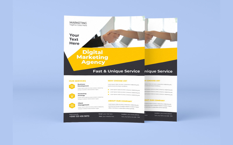 Modern Digital Marketing Agency Financial Management Workshop Flyer Corporate Identity