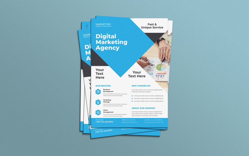 Modern Digital Marketing Agency General Business Flyer Concept Corporate Identity