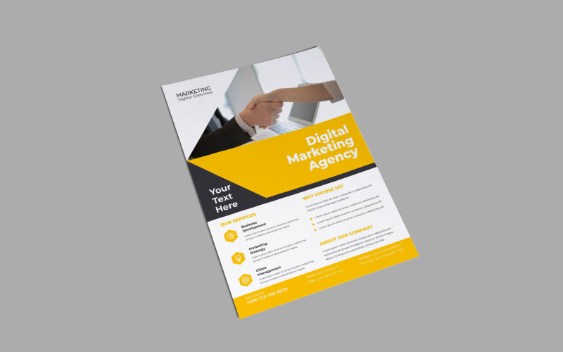 Modern Digital Marketing Agency Interior Design Consultation Flyer Corporate Identity