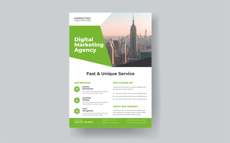 Modern Digital Marketing Agency Leadership Development Program Flyer Corporate Identity