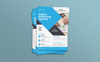 Modern Digital Marketing Agency Leading Your Digital Revolution Flyer Design