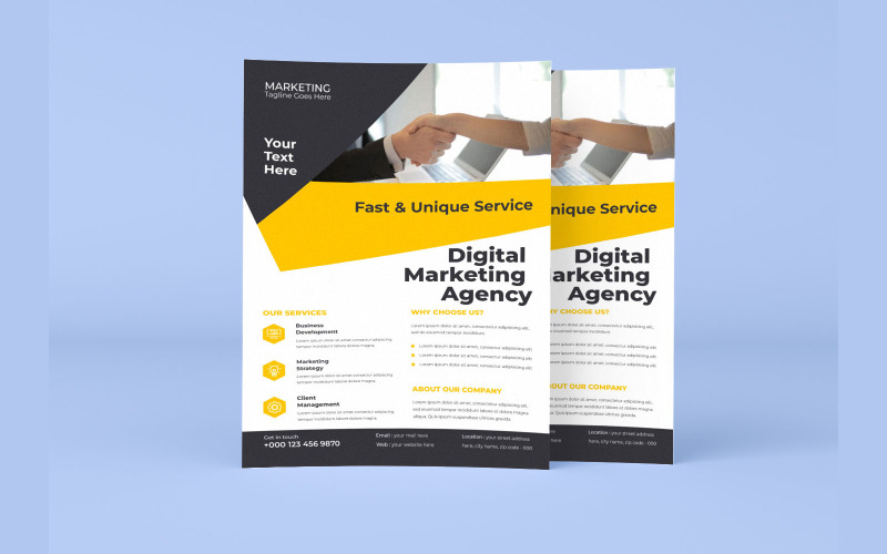 Modern Digital Marketing Agency Real Estate Investment Seminar Flyer Corporate Identity