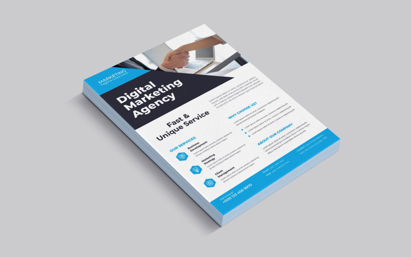 Modern Digital Marketing Agency Social Media Marketing Workshop Flyer Corporate Identity