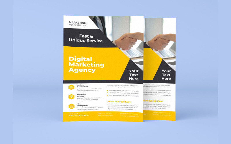 Modern Digital Marketing Agency Startup Incubation Program Flyer Corporate Identity