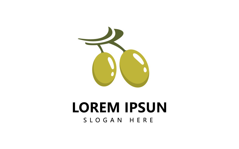 Olive logo icon and olive oil logo template vector V1 Logo Template