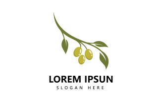 Olive logo icon and olive oil logo template vector V3