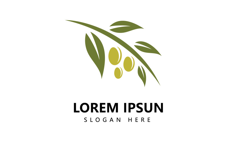 Olive logo icon and olive oil logo template vector V5 Logo Template