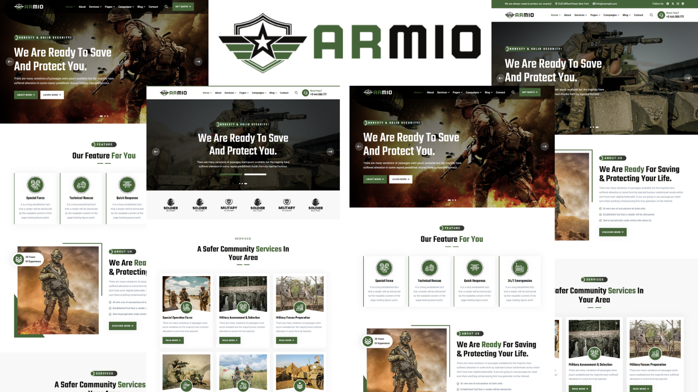 Armio - Military Department HTML5 Template