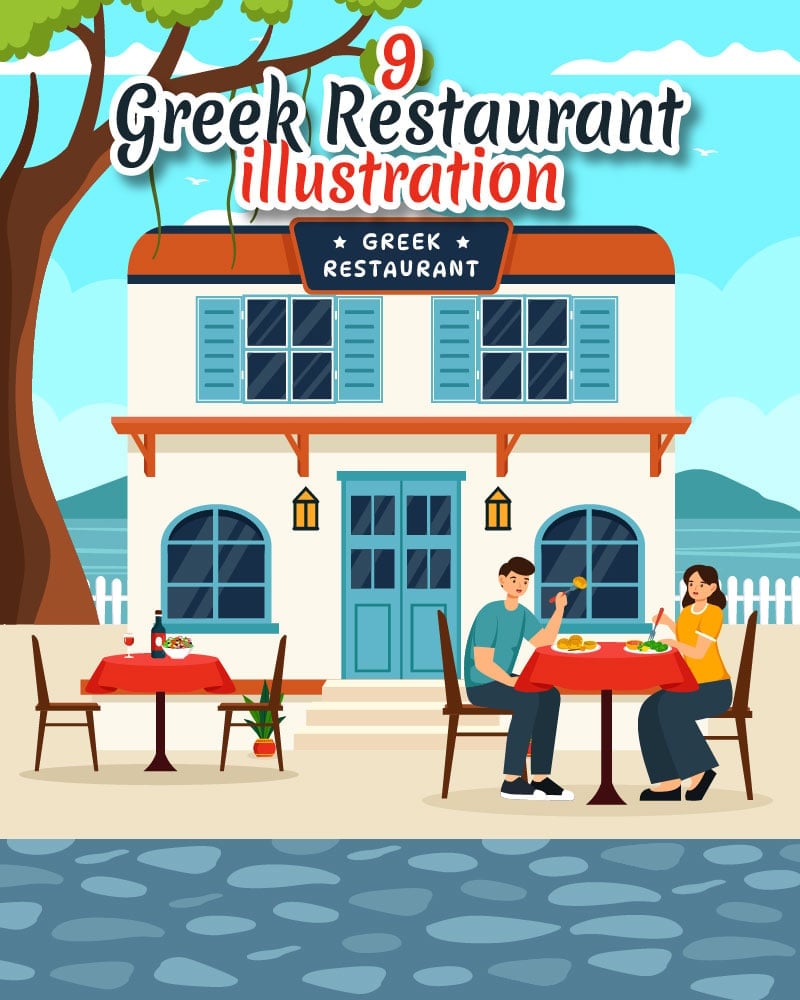 Kit Graphique #416641 Restaurant Greek Web Design - Logo template Preview