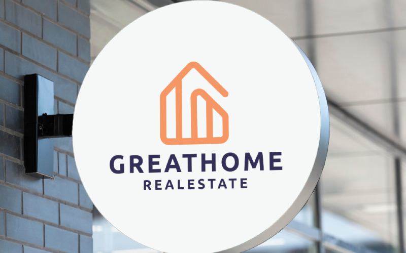 Great Home Real Estate Letter G Logo Logo Template