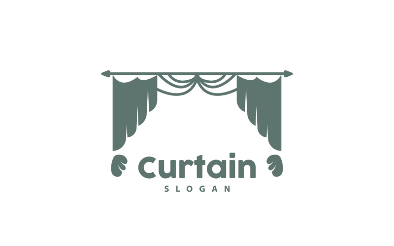Simple Home Decoration Curtain Logo V10 Logo Template