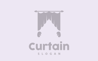 Simple Home Decoration Curtain Logo V11