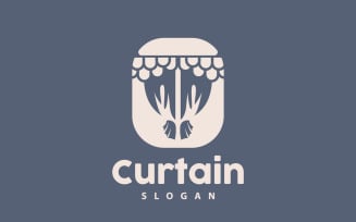 Simple Home Decoration Curtain Logo V17