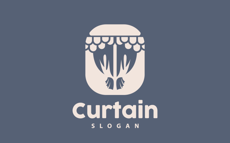 Simple Home Decoration Curtain Logo V17 Logo Template