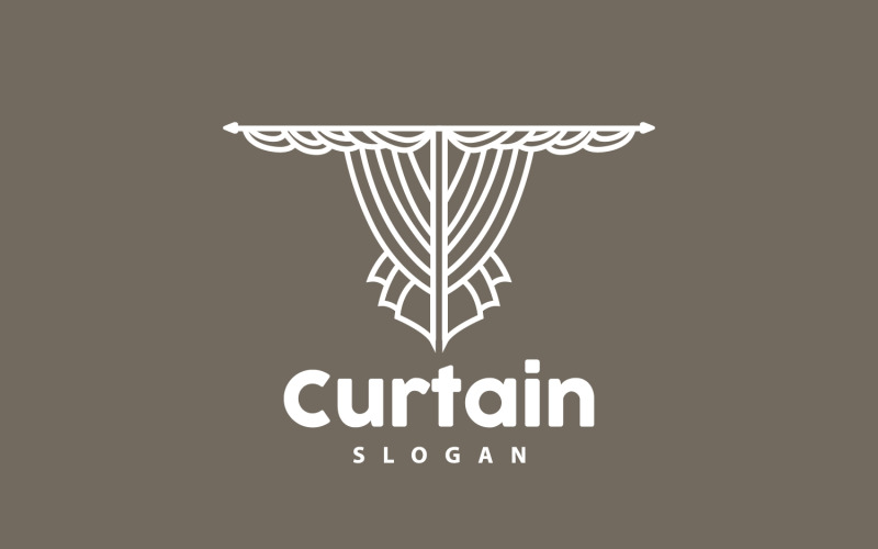 Simple Home Decoration Curtain Logo V18 Logo Template
