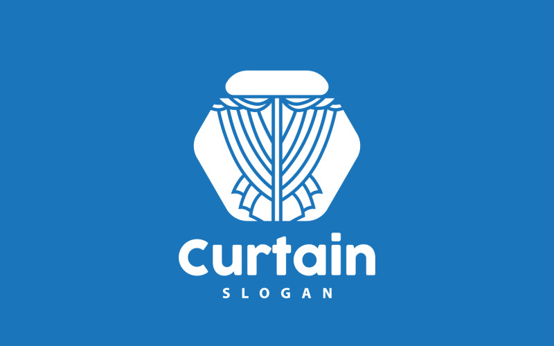 Simple Home Decoration Curtain Logo V20 Logo Template