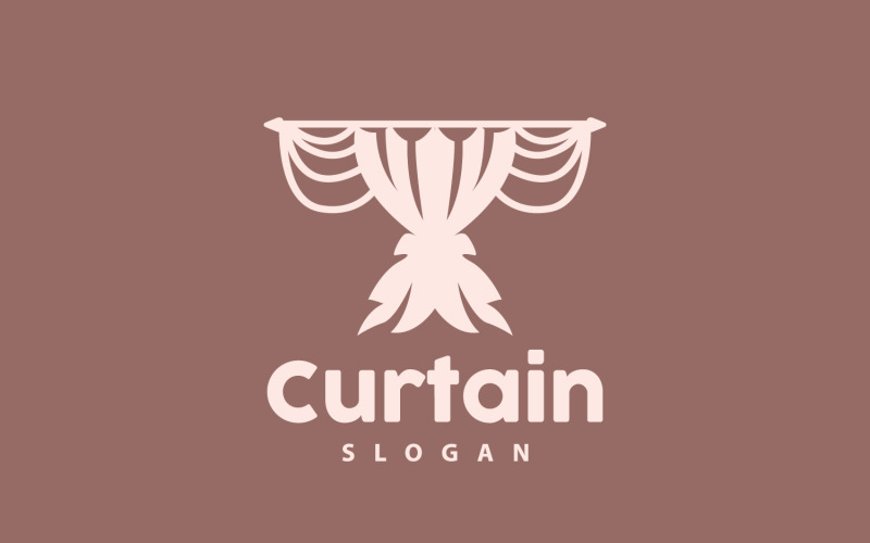 Simple Home Decoration Curtain Logo V3 Logo Template