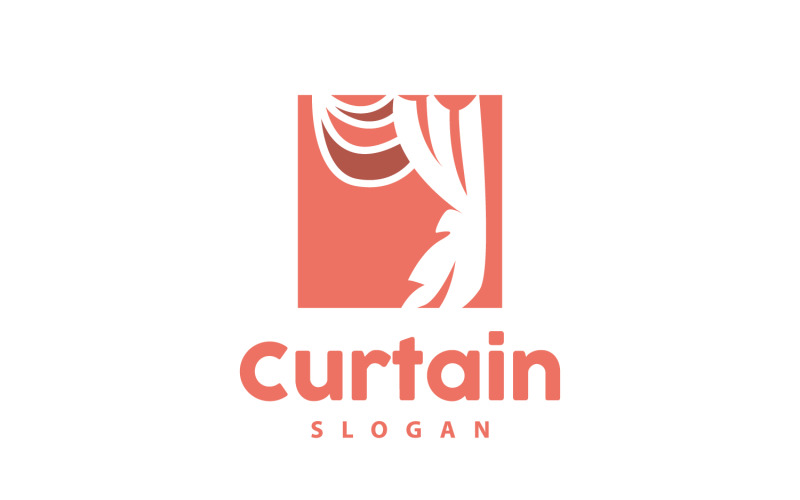 Simple Home Decoration Curtain Logo V5 Logo Template