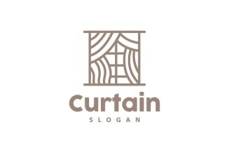 Simple Home Decoration Curtain Logo V8