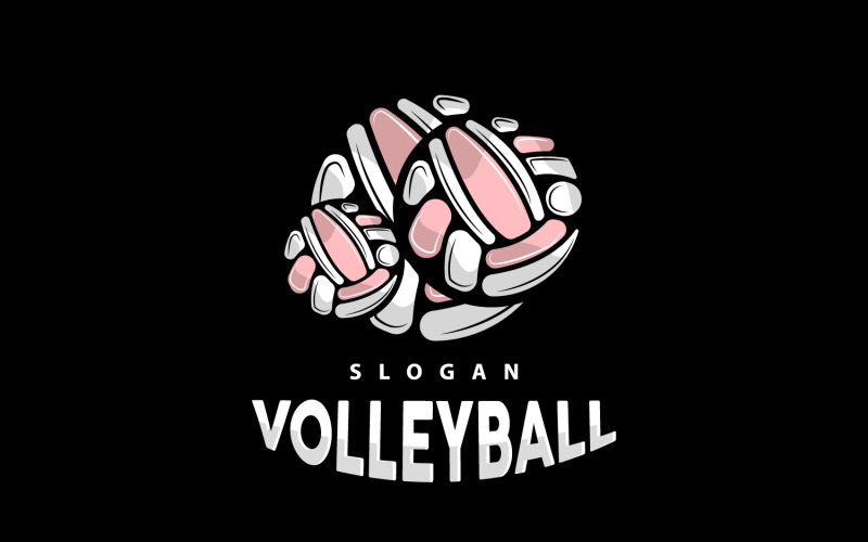 Volleyball Logo Sport Simple Design Version12 Logo Template