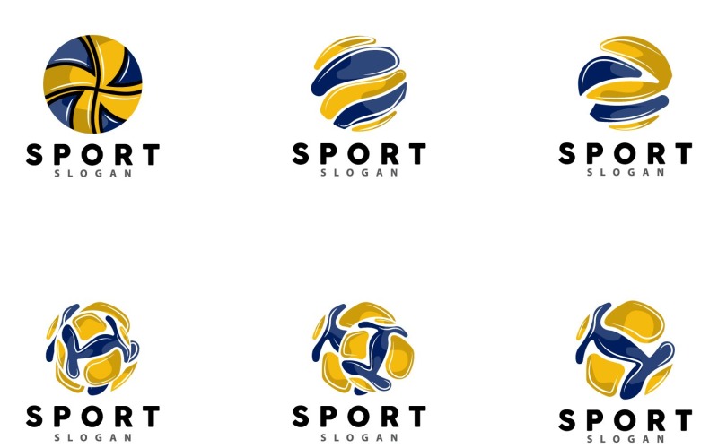 Volleyball Logo Sport Simple Design Version2 Logo Template