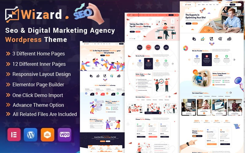 Wizard SEO & Digital Marketing Agency WordPress theme WordPress Theme