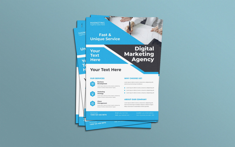 Business Partnership Announcement Marketing Flyer Vector Layout Corporate Identity