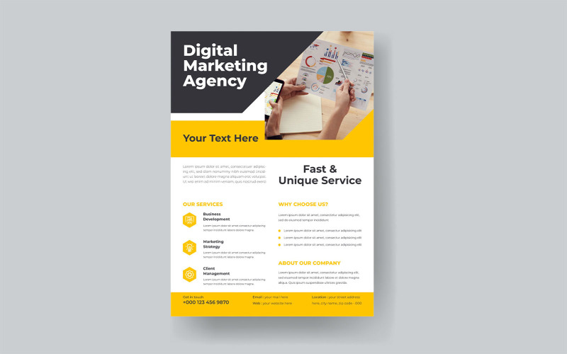 Business Success Seminar Marketing Flyer Vector Layout Corporate Identity