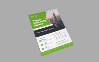 Digital Marketing Agency Business Flyer Design Template Vector Layout