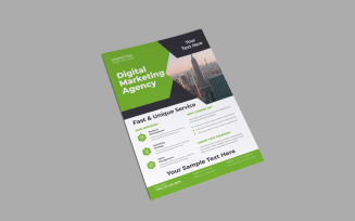 Digital Marketing Agency Illuminate Your Business Flyer Design Vector Layout
