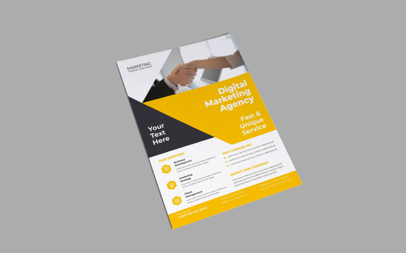 Modern Digital Marketing Agency Business Dispute Resolution Services Flyer Corporate Identity