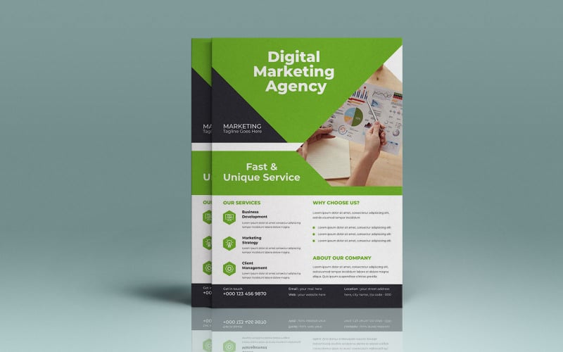 Modern Digital Marketing Agency Business Franchise Opportunities Flyer Corporate Identity