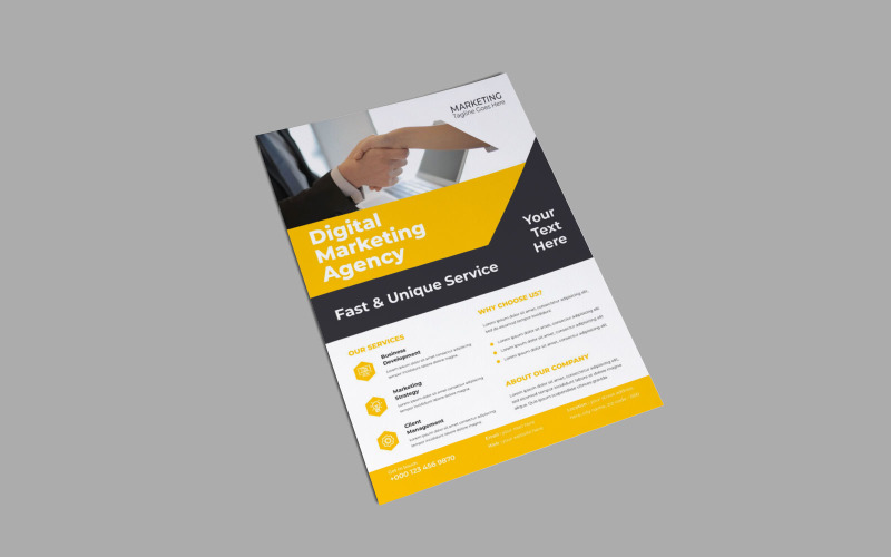 Modern Digital Marketing Agency Business Funding Workshop Flyer Corporate Identity