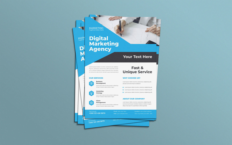 Modern Digital Marketing Agency Business Success Stories Seminar Flyer Corporate Identity