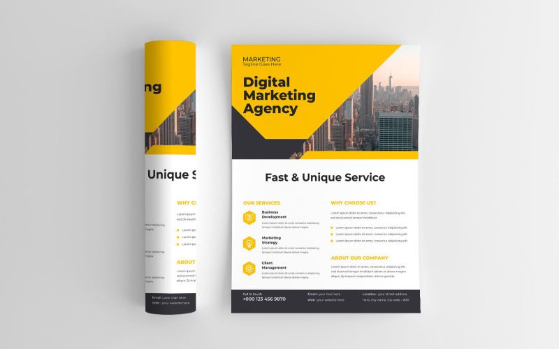 Modern Digital Marketing Agency Corporate Flyer Design Corporate Identity