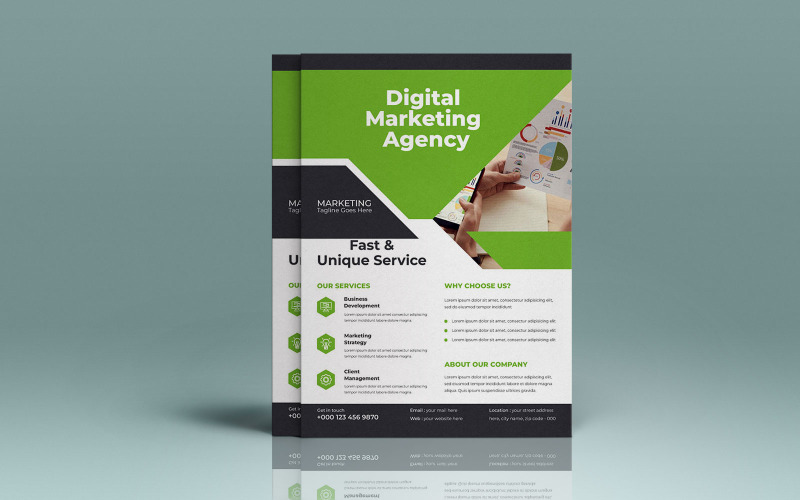 Modern Digital Marketing Agency Corporate Governance Seminar Flyer Corporate Identity