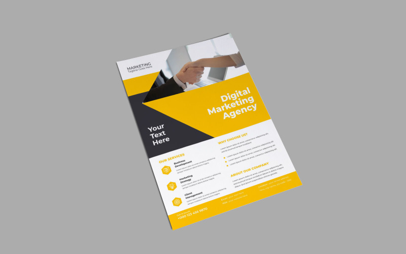 Modern Digital Marketing Agency Restaurant Catering Services Flyer Corporate Identity