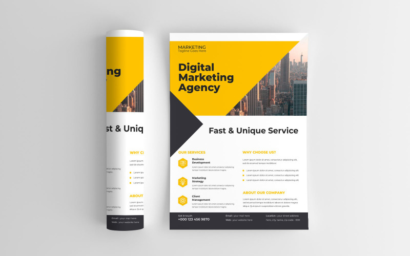 Modern Digital Marketing Agency Small Business Expo Flyer Design Corporate Identity