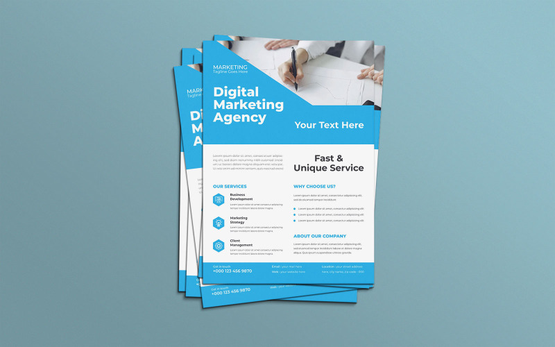 Modern Digital Marketing Agency Transformation Seminar Flyer Corporate Identity